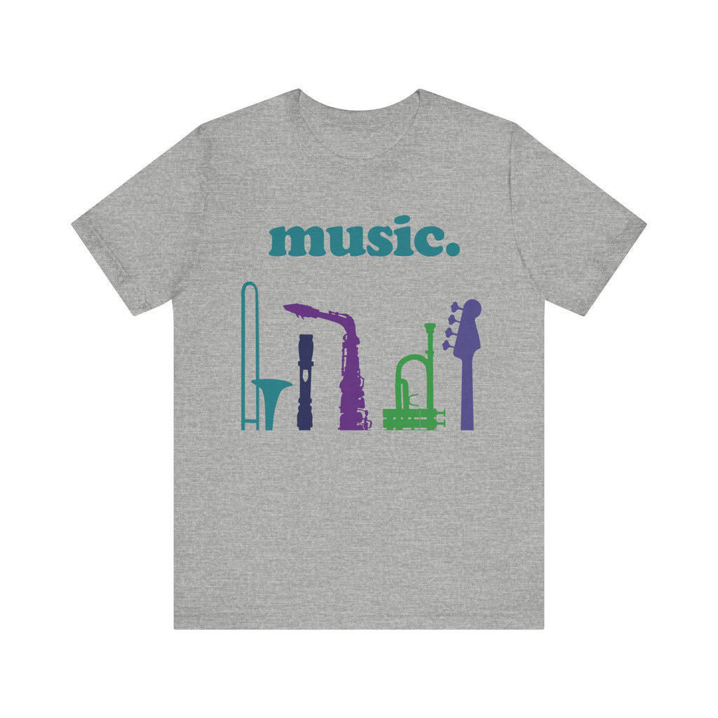 Music with Instruments Short Sleeve Tee